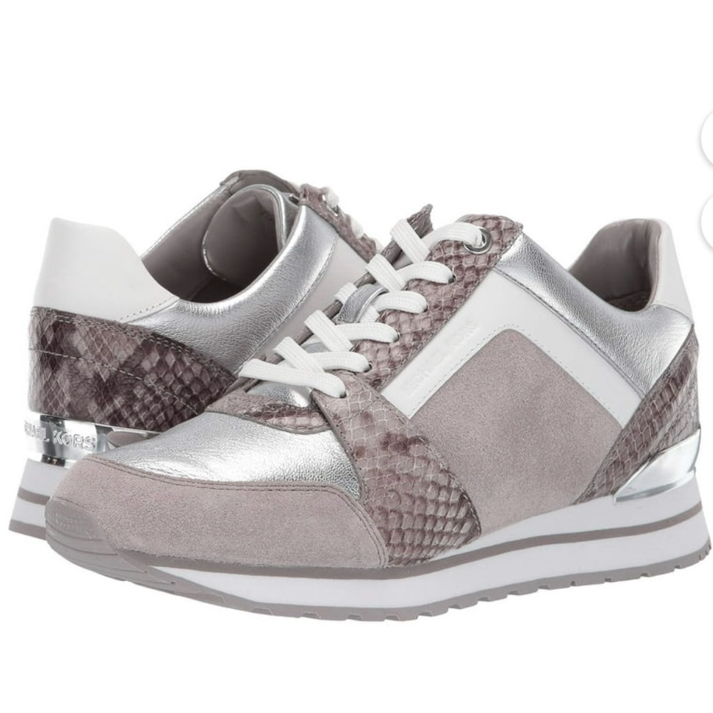 Michael Kors Women's Billie Trainer Suede Sneakers Shoes
Pearl Grey Size 10